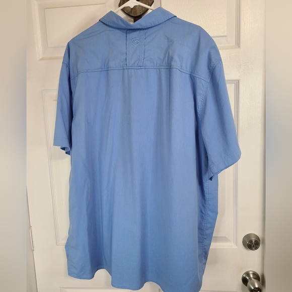 (653) Magellan Men's Short Sleeve Outdoor Sportswear Shirt, Size: 3XL, Blue - Picture 8 of 11